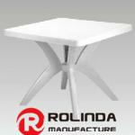 Restautant White Square Plastic Table PT_016