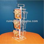 Revolvable metal wire newspaper rack Rm-01