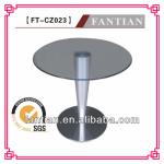 round glass dining table/metal dining table/fashion bar table FT-CZ023