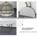 Round Plastic Table with folding legs and folding Tops PR-EF-T11