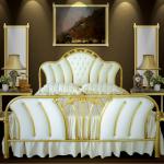 Royal Golden Aluminium Frame High Class Classic Design Italian Style Elegant Hotel Bed Malaysia D 14.1