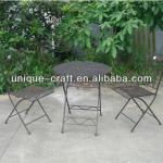 Rustic Metal Folding Bistro Set, outdoor furniture YL181202&amp;YL181203