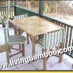 SAFRON CANVAS BAMBOO DINING TABLE AND CHAIR DR-010