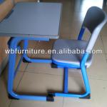 school desk and chair/plastic and mental school furniture/classroom study chair WB-017