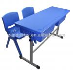 School furniture plastic desktop double student study desk 01-01C