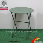 Shabby chic garden small metal folding table LW9M10687-7A