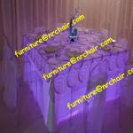 shanghai wedding banquet acrylic led glowing square dining table NR_ACU039