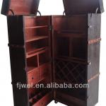 Shipping Trunk Bar in Brown Crocodile Faux Leather WA09696