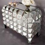 Silver mirror covered MDF wall unit bedroom 4 drawers chest sets JS038