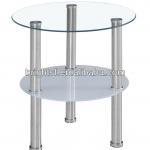 Simple 2 tier tempered round glass shelf # 112227 112227