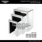 Simple bevel edge Glass nesting table KFT121