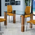 Simple Design Unique Hot-Sale Tempered Glass Dining Room Sets TB328