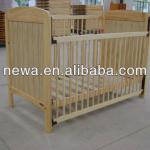 simple solid wooden baby crib BC005