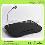 single color lap desk with cushion and light for laptop used DE03A