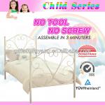 Single Modern white Youth bed frame 806