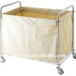 Single White Linen Truck/Linen Trolley Service Carts/Hotel Trolley Room Service Carts/Hopital Linen Carts with wheels H-7B