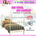 Single Youth White Antique metal bed 416WS