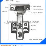 soft closing hydraulic hinge/cabinet door hinge SD-495, thickness of plate 1.2X1.2mm, nickel plated finishing, competitive price SD-495