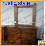 soild pine bedroom dresser with mirror MK-MRG-001M