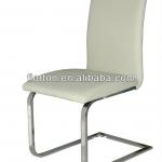 Solid sled-style steel frame leather office chair JD7115