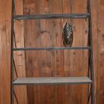 solid wood and iron wall shelf RME-14