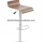 solid wooden walnut bar chair swivel chair chrome legs bs-2001