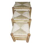 Square bamboo stool (GT 750/3) GT 750/3