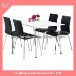 square high gloss dining table and chair sets HTDS-11 dining sets