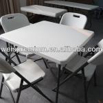 Square shape blow moulded foldable table FS036