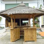 Square Tiki Bar, Bamboo Bar House For Friend Meeting, Relax, Gather Members in Family BA-003