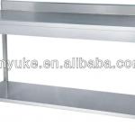 Square Tube 2 tiers stainless steel worktable with backsplash WTC-082B