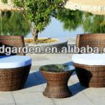 Stackable 3 Piece Woven Rattan Outdoor Chat Set Item # KD-S1026 KD-S1026