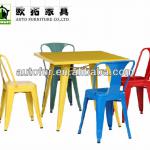 Stackable Vintage Effect Tolix Metal Chairs,Metal Frame Chairs,Coffee Shop Chairs Furniture AT3530