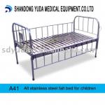 Stainless steel flat bed child hospital bed medical bed A41