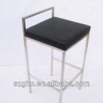 stainless steel height adjustable swivel leather bar chair GHC602