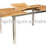 Stainless Steel Teak Adjustable Table folding table