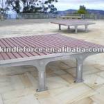 Stainless steel wooden bench seat KF-MC-05