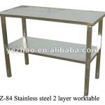 stainless steel worktable with 2 layer YZ-84