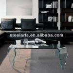 Steel-arts hot bending modern glass coffee table A730CR A730CR