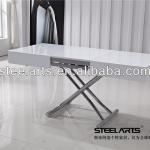 Steel-arts white high gloss wooden multi-funcation dining table B2040WT B2040WT