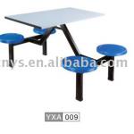 steel dining base with fiber reinforced plastic seat and board Fast Restaurant Table and Bench YXA009