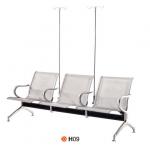 Steel Hospital Chair, waiting chair with table tops and catch holders H09