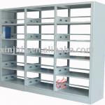 steel library rack,metal bookshelf,double/single library rack