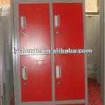 Steel locker vertical two line 4 doors locker-red SY12-008-3