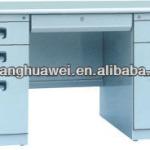 Steel office desk/ metal computer table with double cabinets HW-049