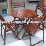 Stocklot garden wooden furniture 5pcs table set/ wooden home furniture 5pcs table set PT015