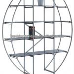 Style steel book and magazine rack with glass shelves TYF-10022G