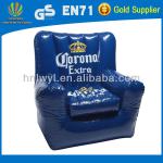 Summer hot sale pvc inflatable cooler sofa with cup holder inflatable cooler chair LWSF-165