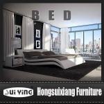 SY-Bedroom Furniture Hot Sale Bed Design Leather Double bedA091 A513