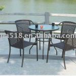 synthetic rattan table and chair HZ-GJLF1017